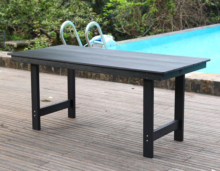Deep Black Beading HDPE obdélníkový stůl