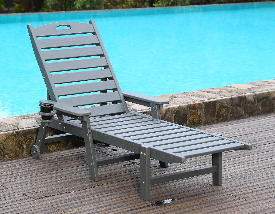 Jednolůžkové křeslo Adirondack z HDPE Urban Grey