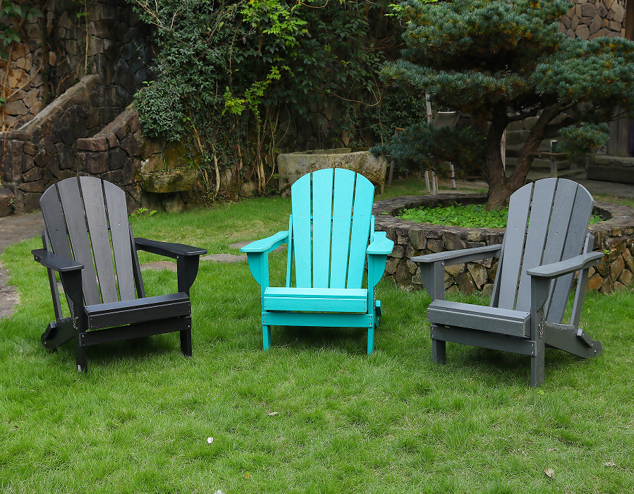 Křeslo Storm Grey HDPE Adirondack Frog - do každého počasí