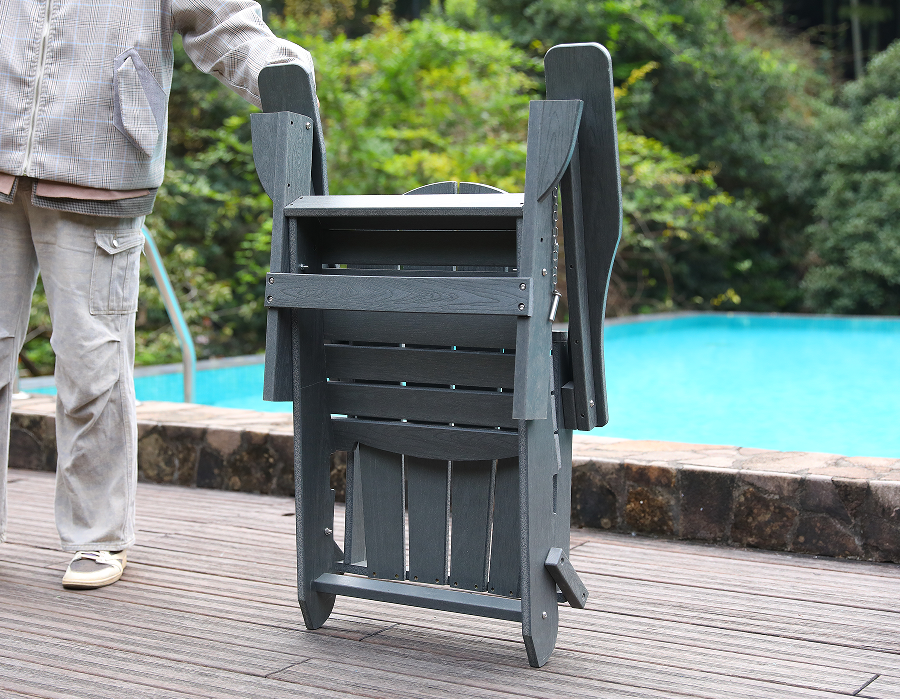 Křeslo Storm Grey HDPE Adirondack Frog - do každého počasí