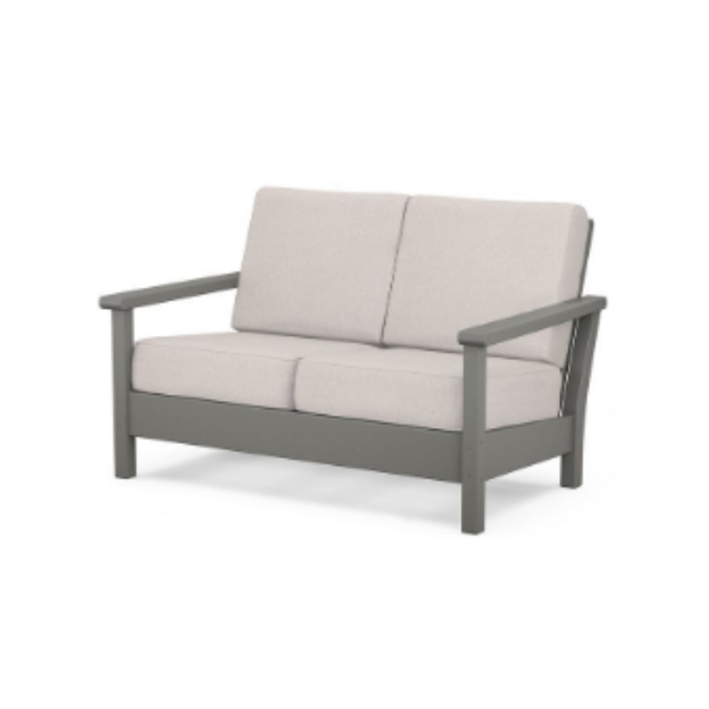 HDPE šedá Venkovní pohovka Loveseat pro každé počasí