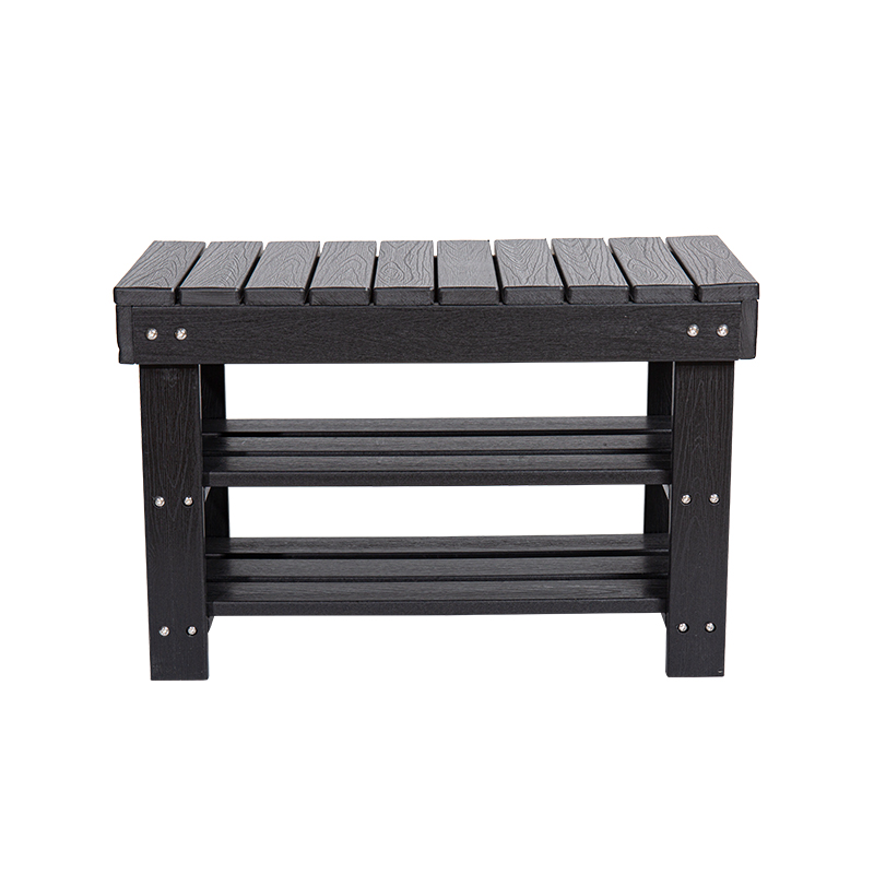 Elegantní černý HDPE třípatrový dlouhý stůl