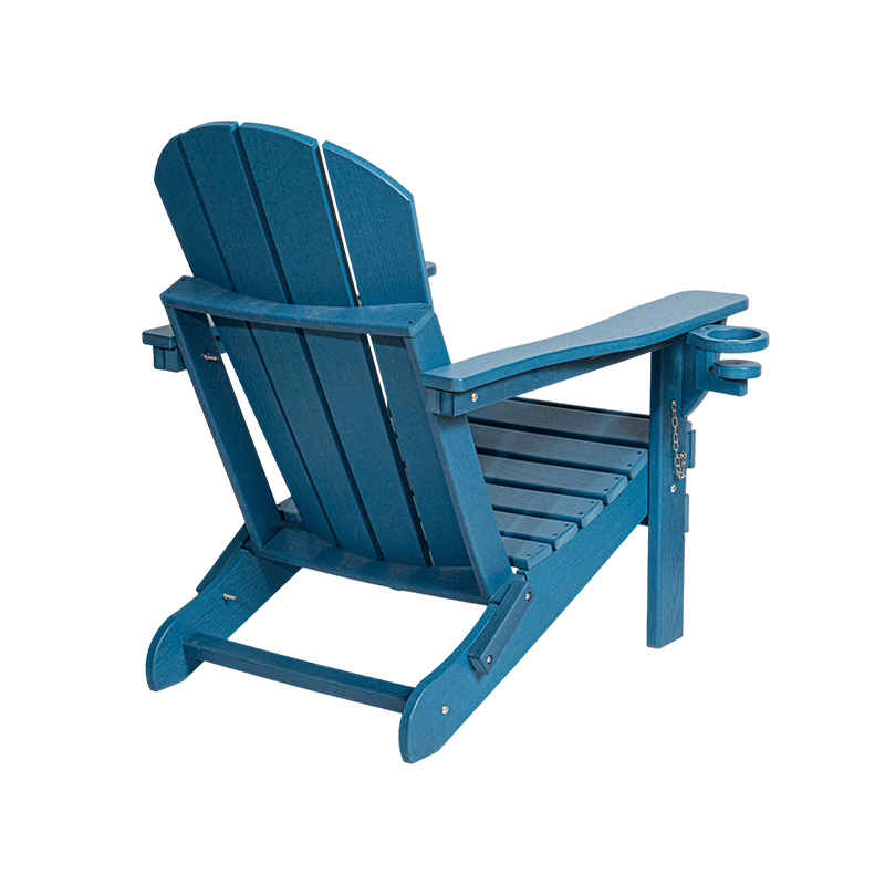 Námořnická modrá dřevěná židle Adirondack pro venkovní terasu